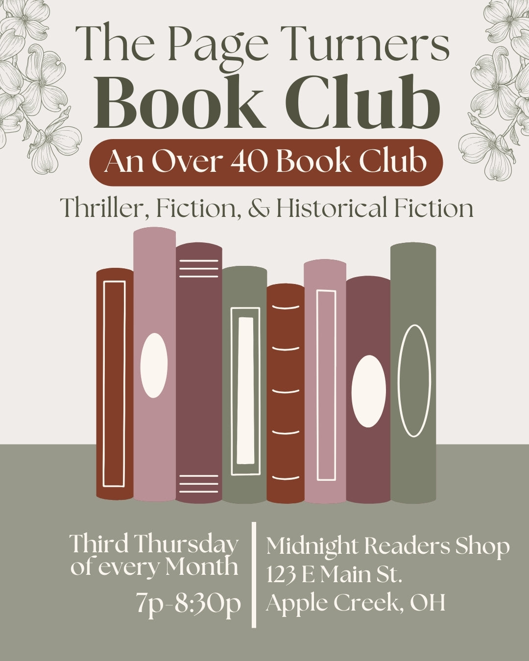 The Page Turners Over 40 Book Club - Theo of Golden Meeting