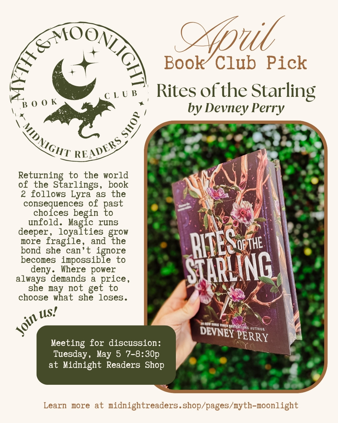 Myth & Moonlight Fantasy Book Club - Rites of the Starling Meeting