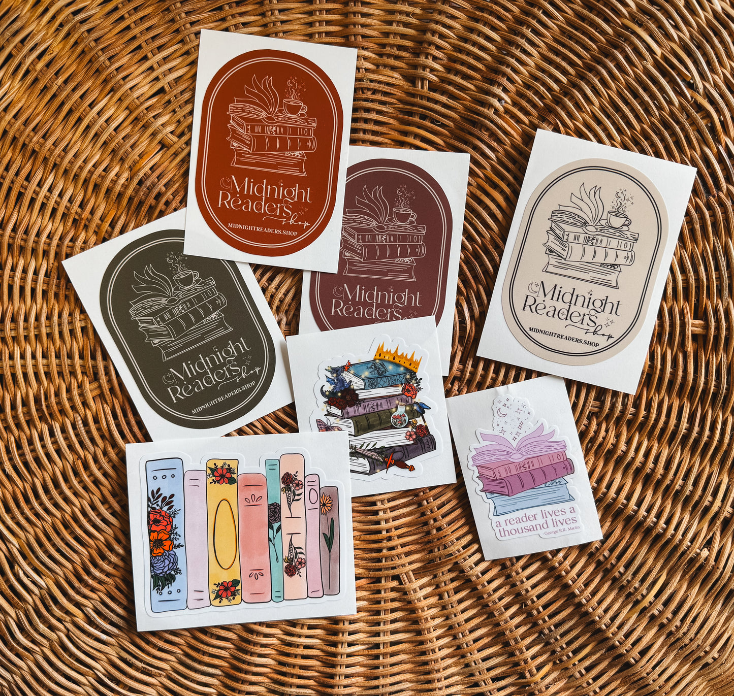 Floral Bookshelf Kiss Cut Sticker