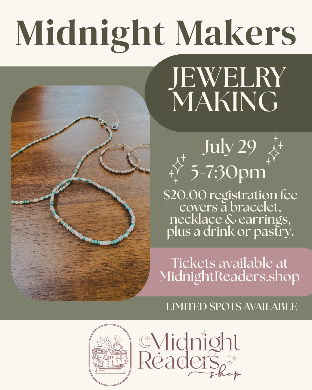 Midnight Makers- Jewelry Making Tickets
