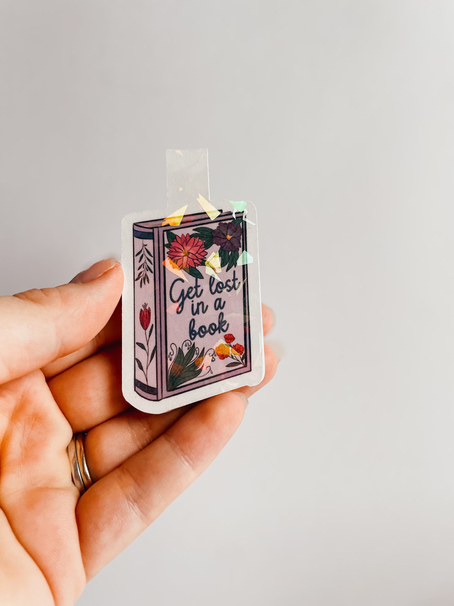 Get lost in a book -Floral Magnetic Bookmark