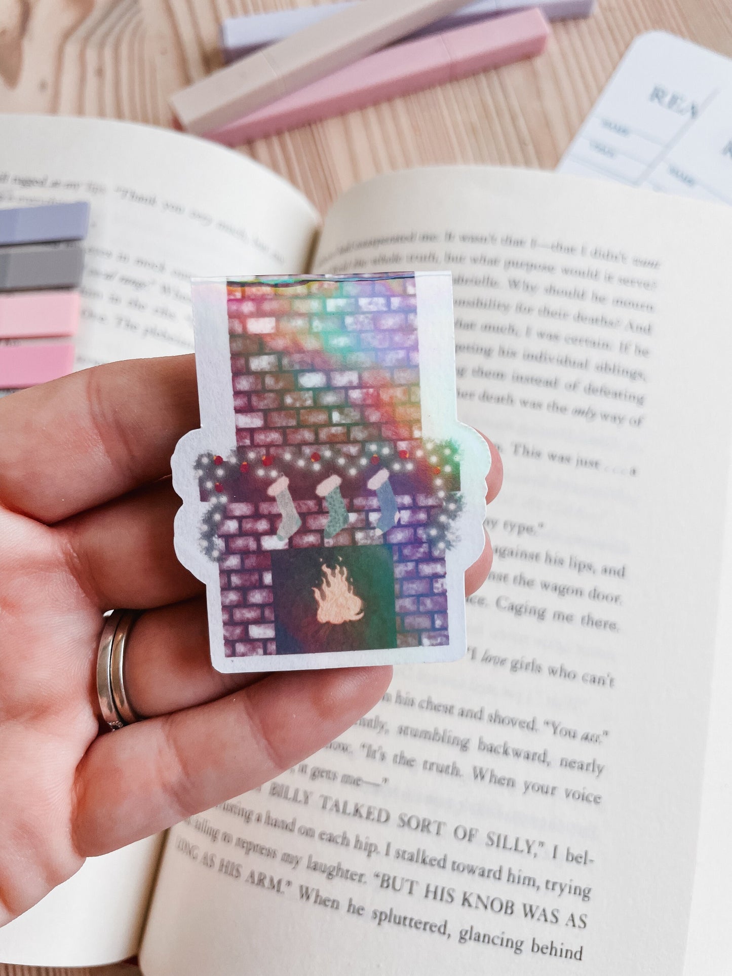 Holiday Magnetic Bookmarks | Christmas Snowglobe | Fireplace | It's the Most Wonderful Time of the year for books