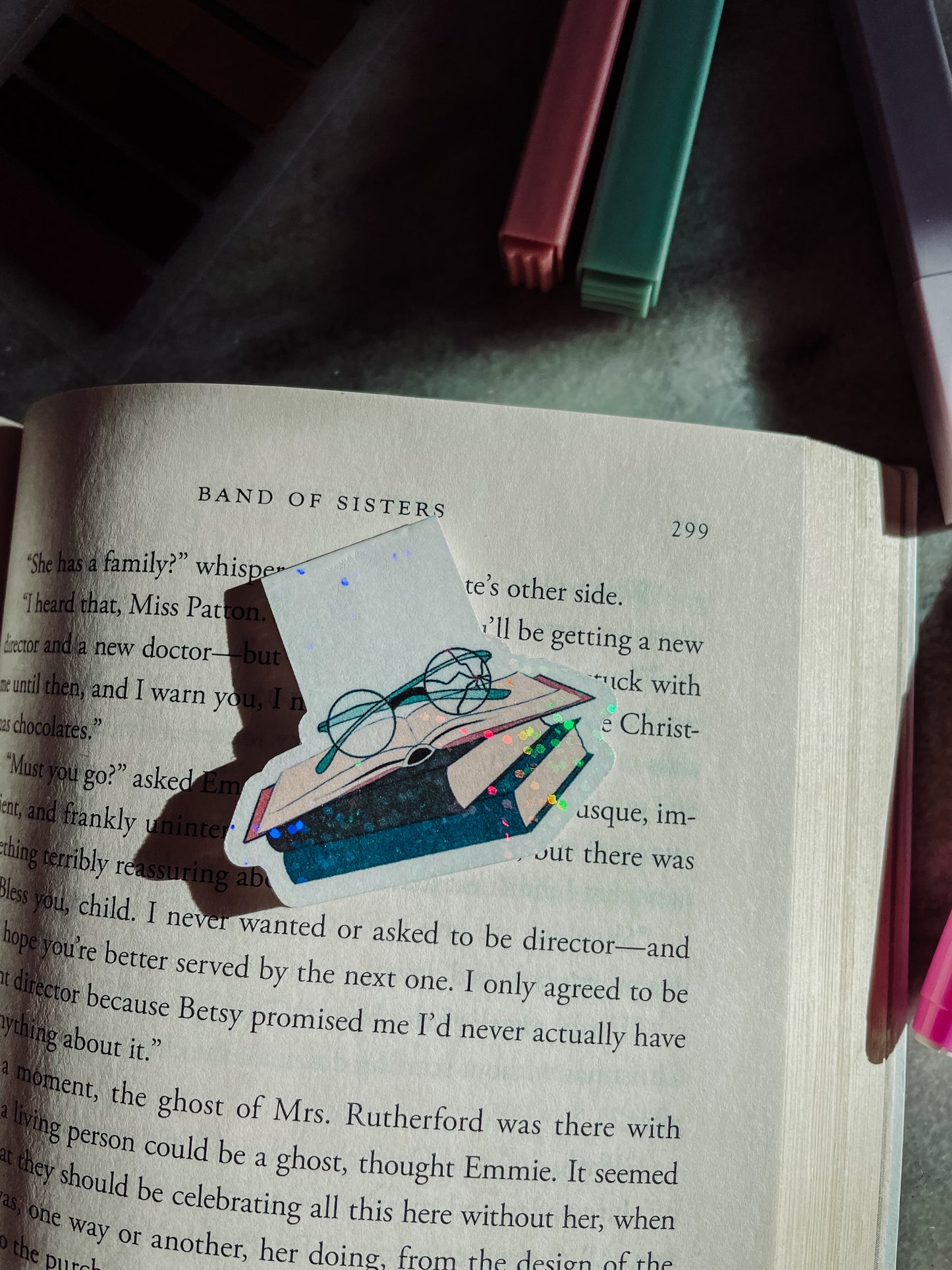 Broken Glasses on Books
