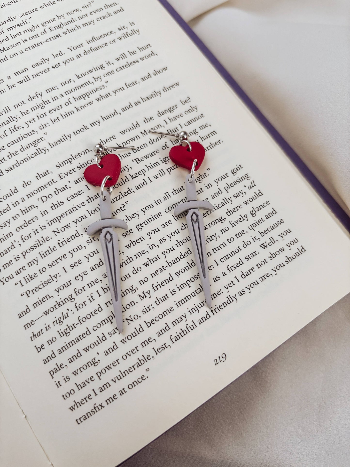 Heart & Sword Earrings