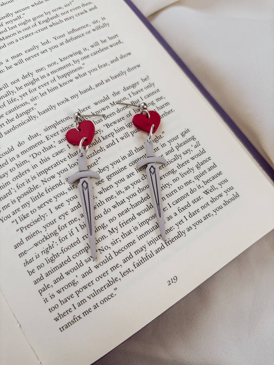 Heart & Sword Earrings