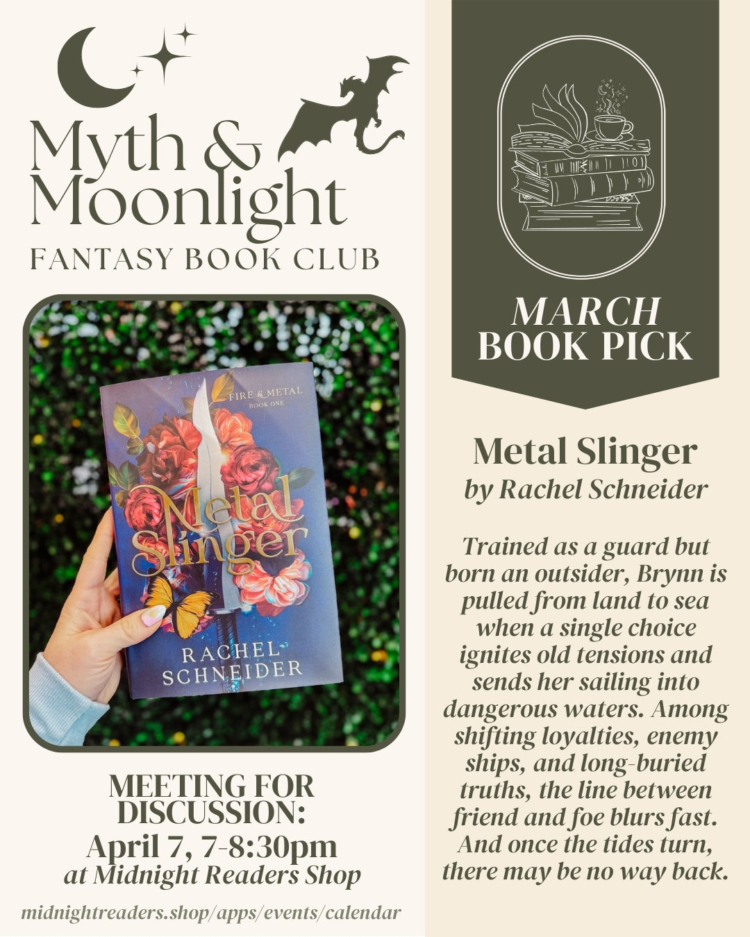 Myth & Moonlight Fantasy Book Club - Metal Slinger Meeting