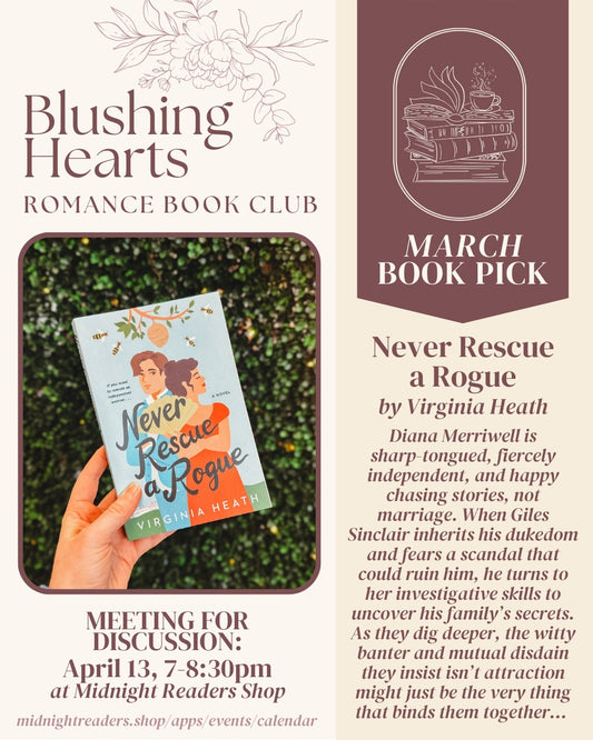 Blushing Hearts Romance Book Club - Never Rescue a Rogue Meeting