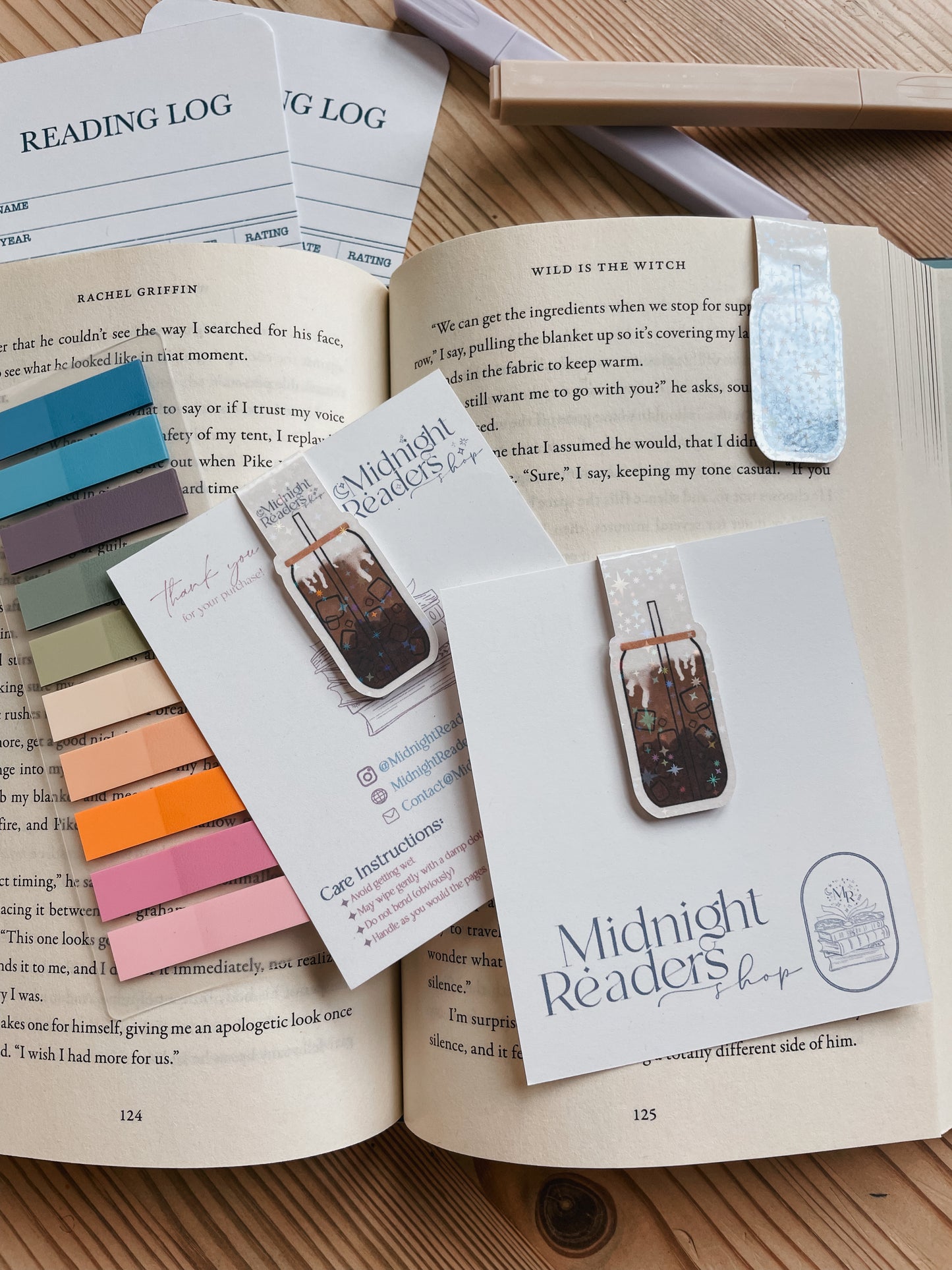 Iced Coffee Magnetic Bookmark