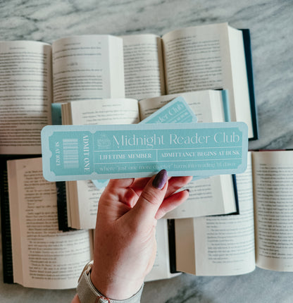 Midnight Reader Club Bookmark | Pastel Color Ticket Design | Spring Pastel Bookmark Pack