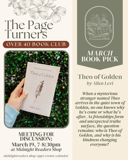 The Page Turners Over 40 Book Club - Theo of Golden Meeting