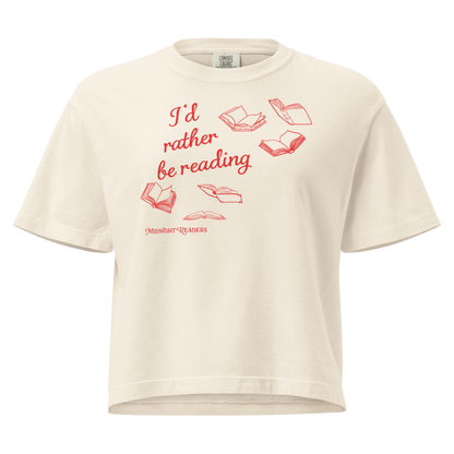 I'd Rather Be Reading Cropped T-Shirt