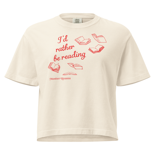 I'd Rather Be Reading Cropped T-Shirt