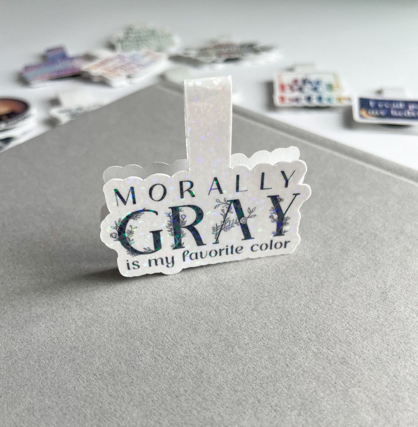 Morally Gray is my favorite color Magnetic Bookmark | Cute Bookmarks | Fantasy Bookmark | Bookish Gift | Holographic | Favorite Book Tropes