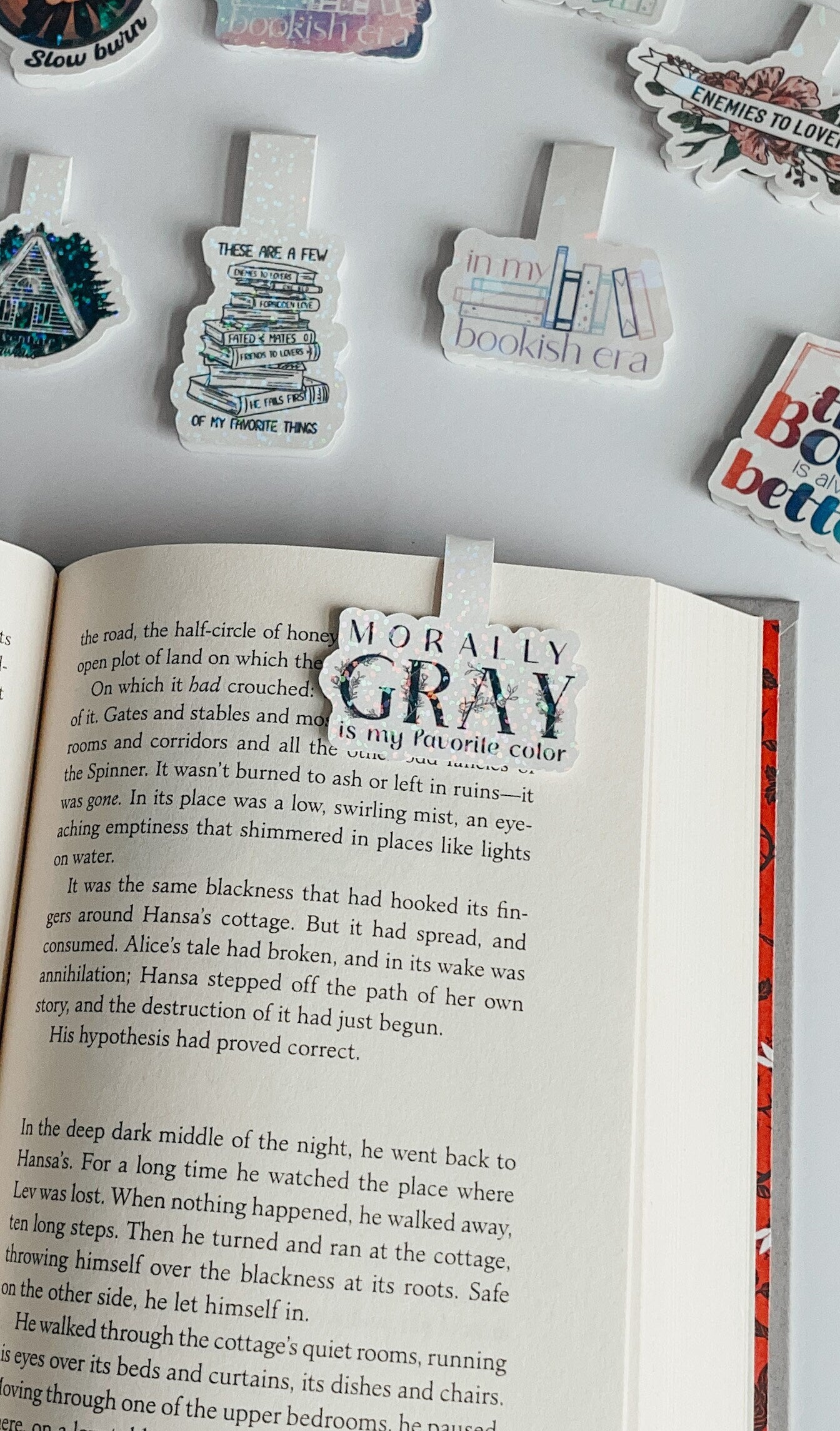 Morally Gray is my favorite color Magnetic Bookmark | Cute Bookmarks | Fantasy Bookmark | Bookish Gift | Holographic | Favorite Book Tropes