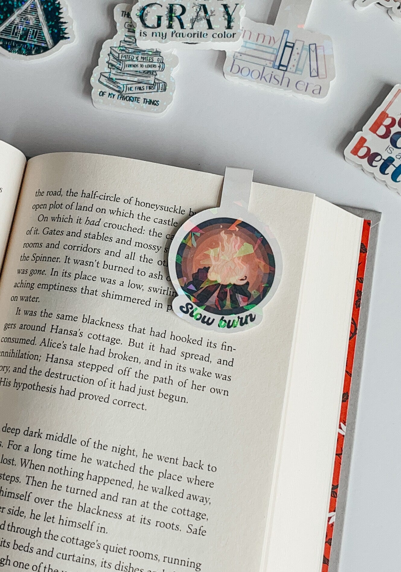 Slow Burn Magnetic Bookmark | Cute Bookmarks | Fantasy Bookmark | Bookish Gift | Holographic | Favorite Book Tropes