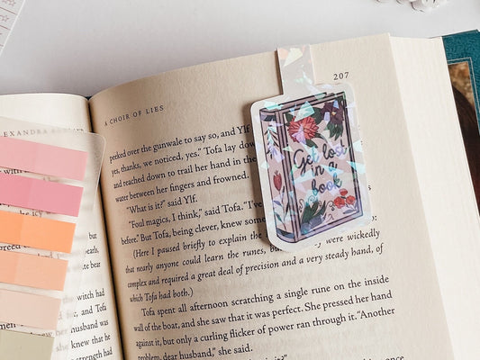 Get lost in a book -Floral Magnetic Bookmark