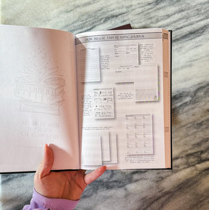 Reading Journal with 2-page Reviews, star rating, spice level and narration- Hardback | Simple Cover | Minimalist cover | Dark Red | Green