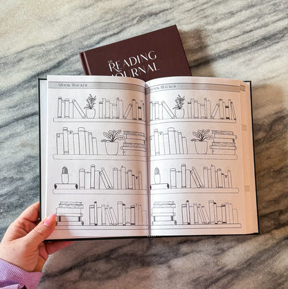 Reading Journal with 2-page Reviews, star rating, spice level and narration- Hardback | Simple Cover | Minimalist cover | Dark Red | Green